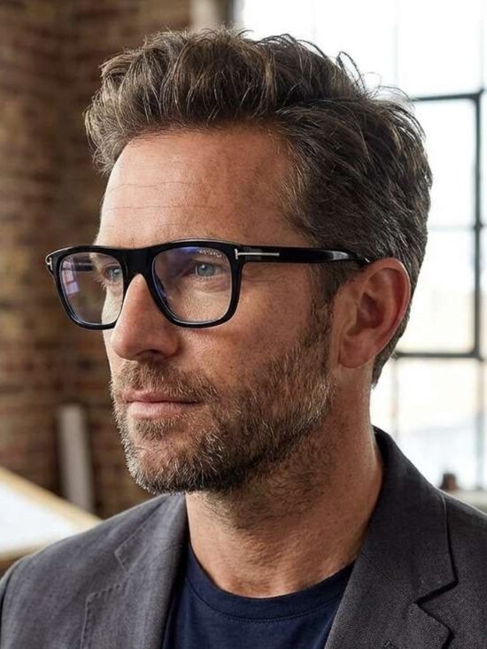 Tom Ford Women Eyeglasses Black Blue Block Square FT5939-B 001 NEW AUTHENTIC main image 4
